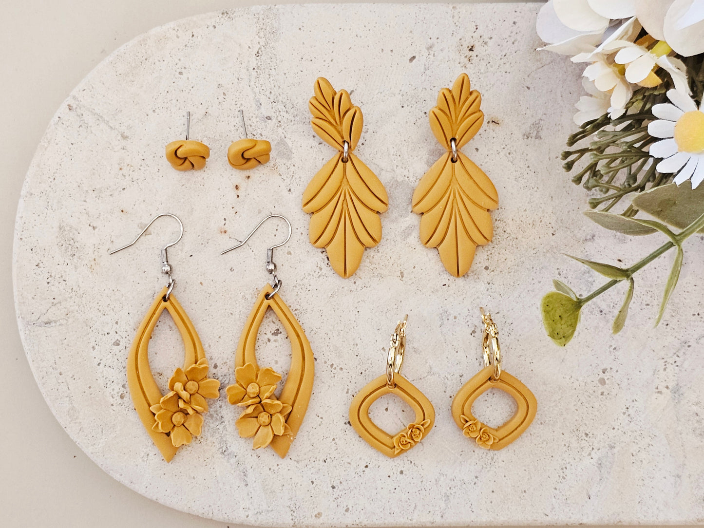 Daily Colour Mustard Floral Hoops
