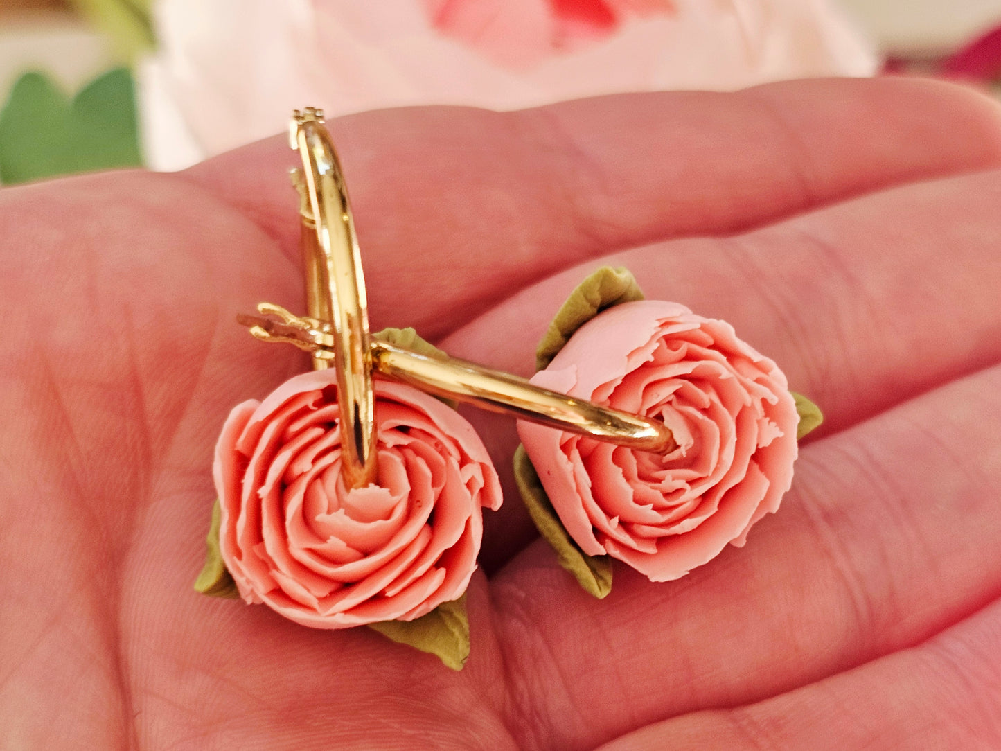 Peonies Pink Hoops