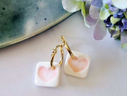 Porcelain Aroha Hoops
