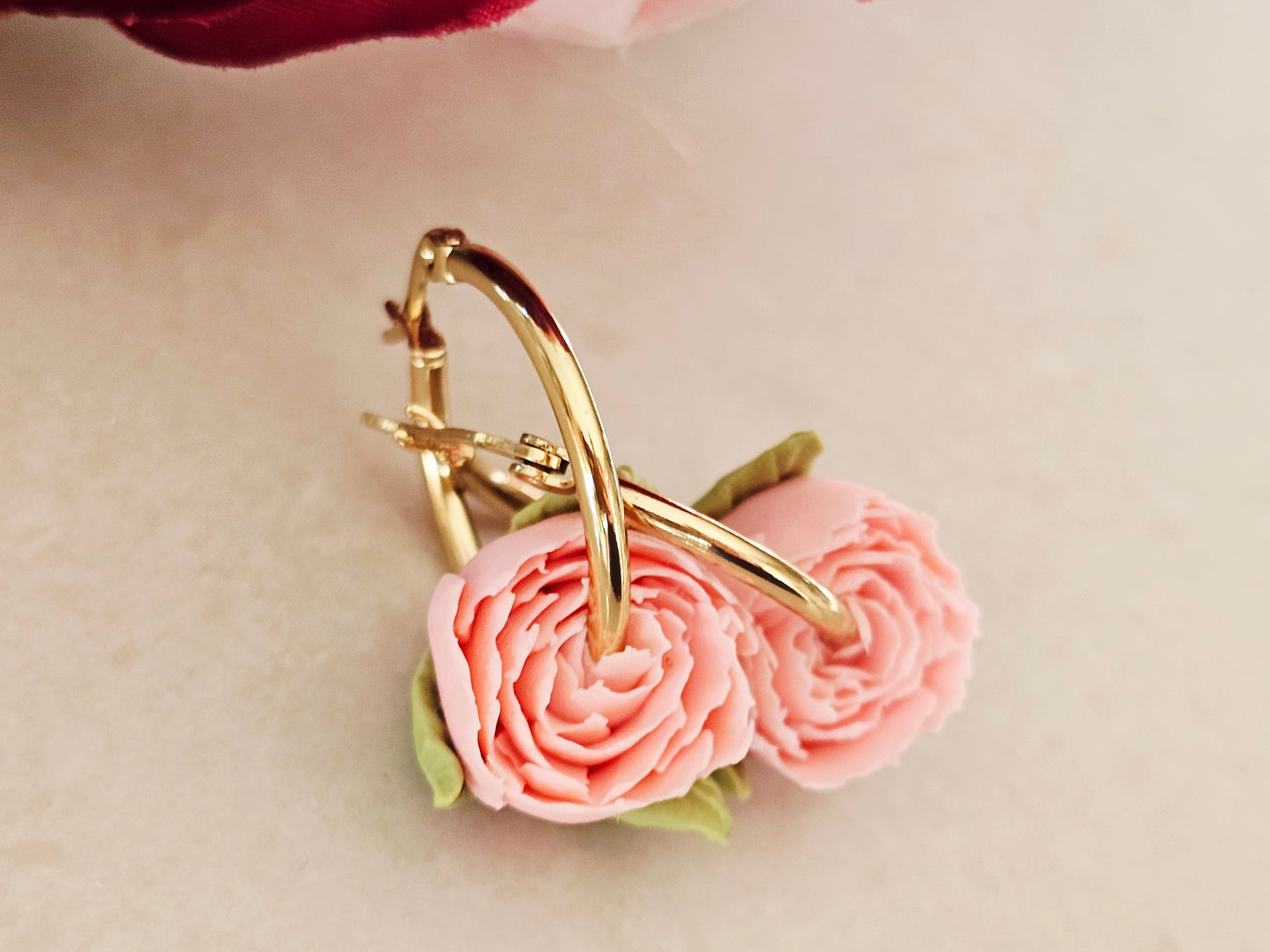 Peonies Pink Hoops