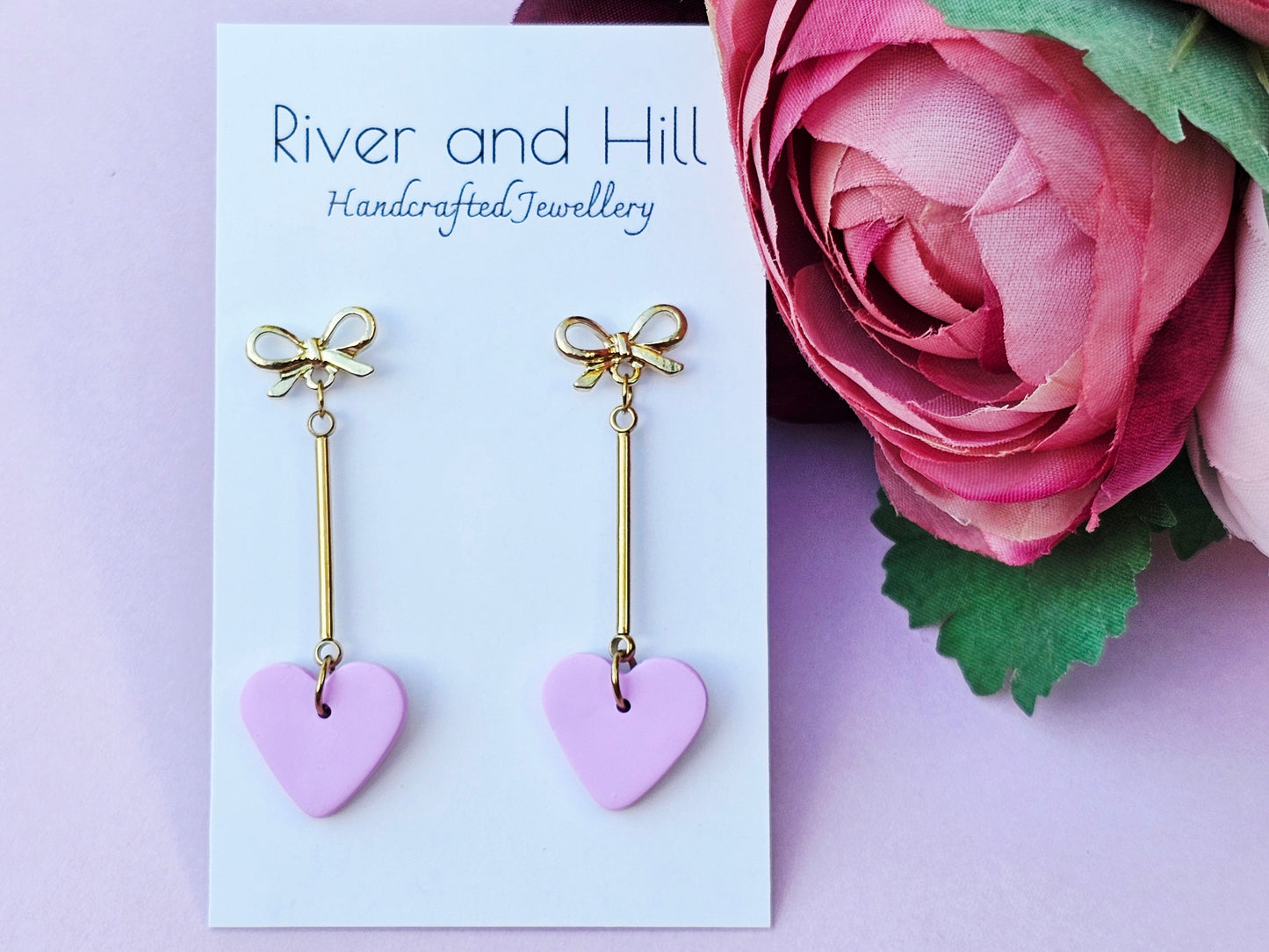 Hearts Collection Hearts Dangles Pink