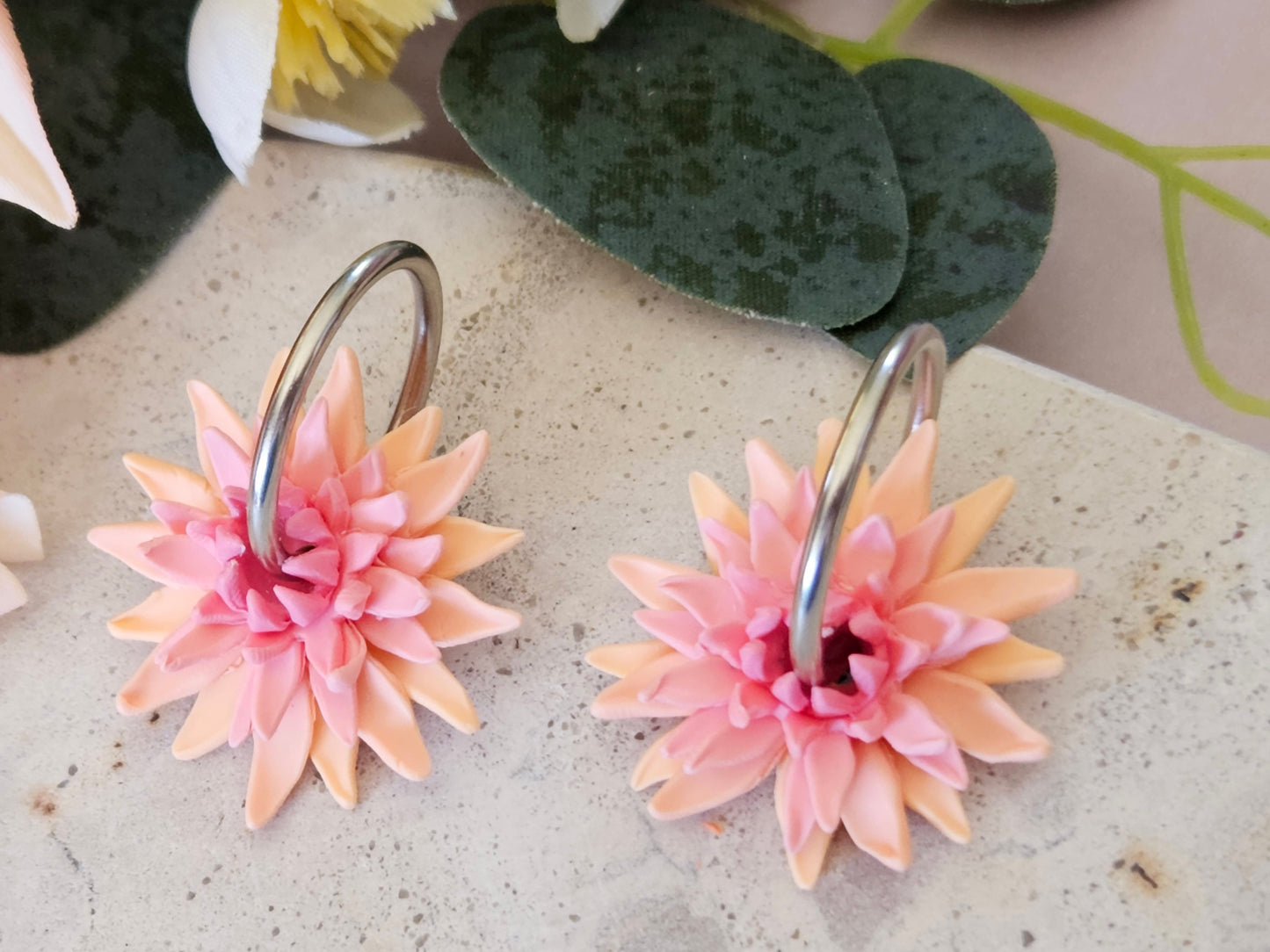 Dahlia Hoops Pink