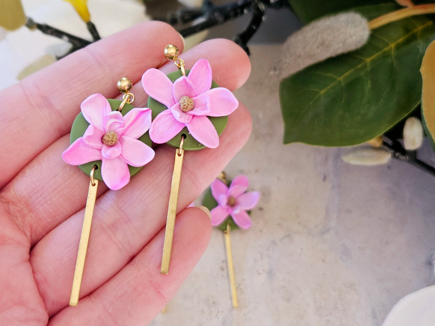 Magnolia Bar Drop Earrings