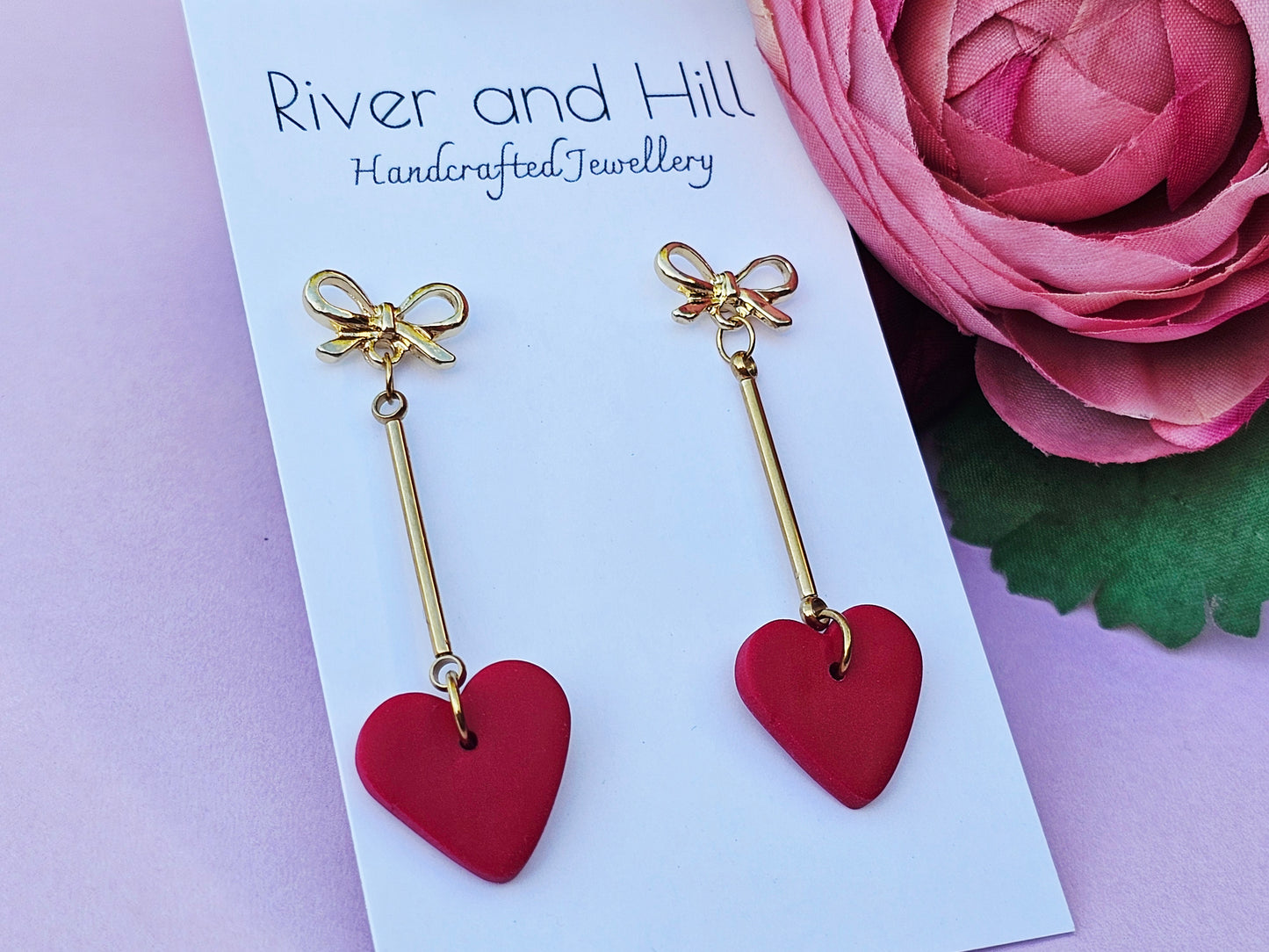 Hearts Collection Hearts Dangles Red