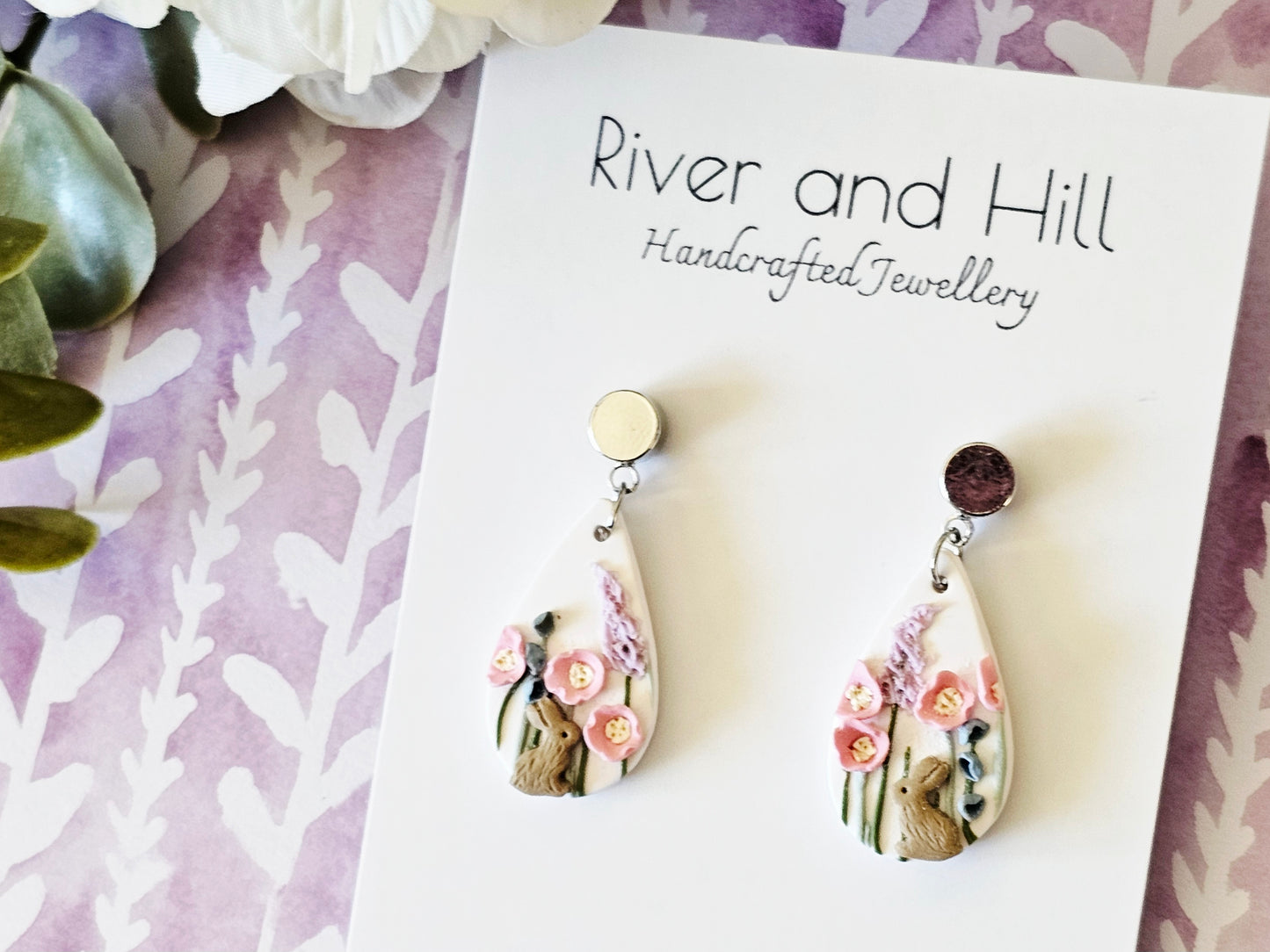 Meadow Bunny Droplet Earrings Small
