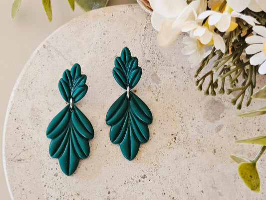 Daily Colour Emerald Green Arch Earrings