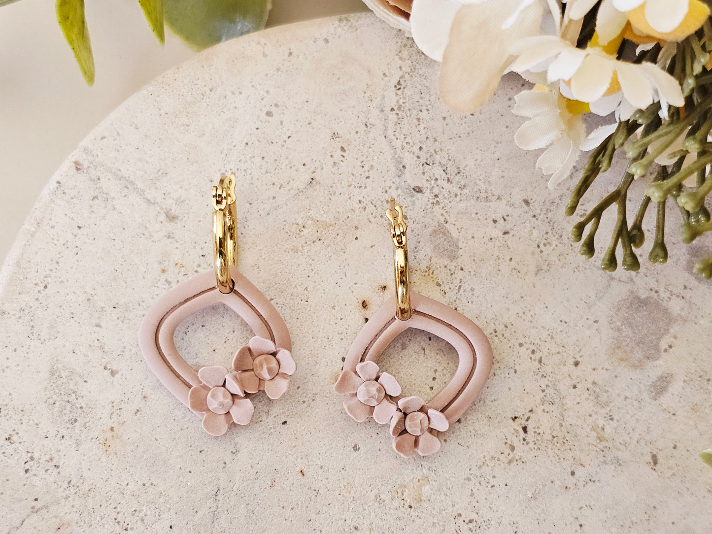 Daily Colour Almond Floral Hoops