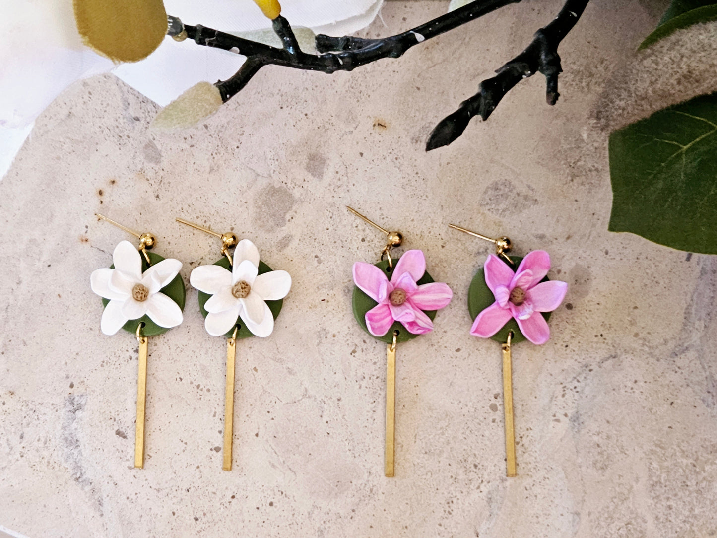 Magnolia Bar Drop Earrings