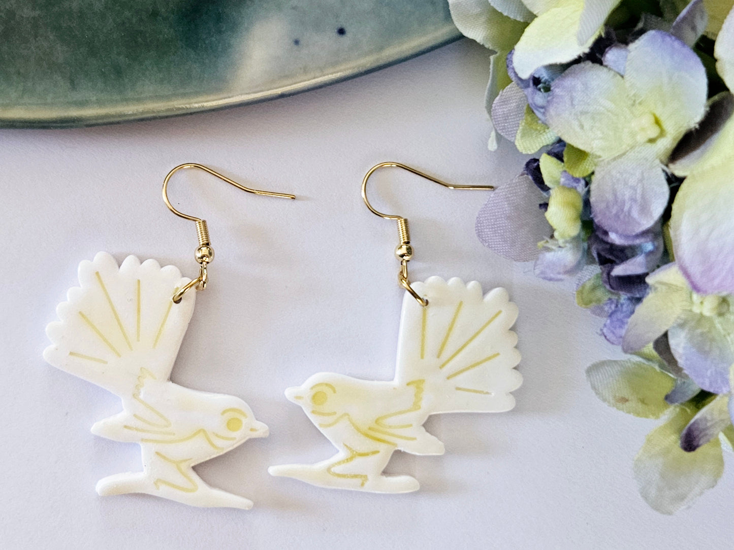 Porcelain Fantail Earrings