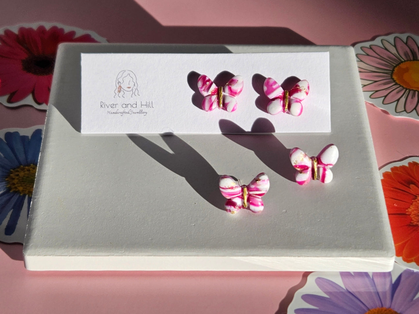 Girls Butterfly Studs
