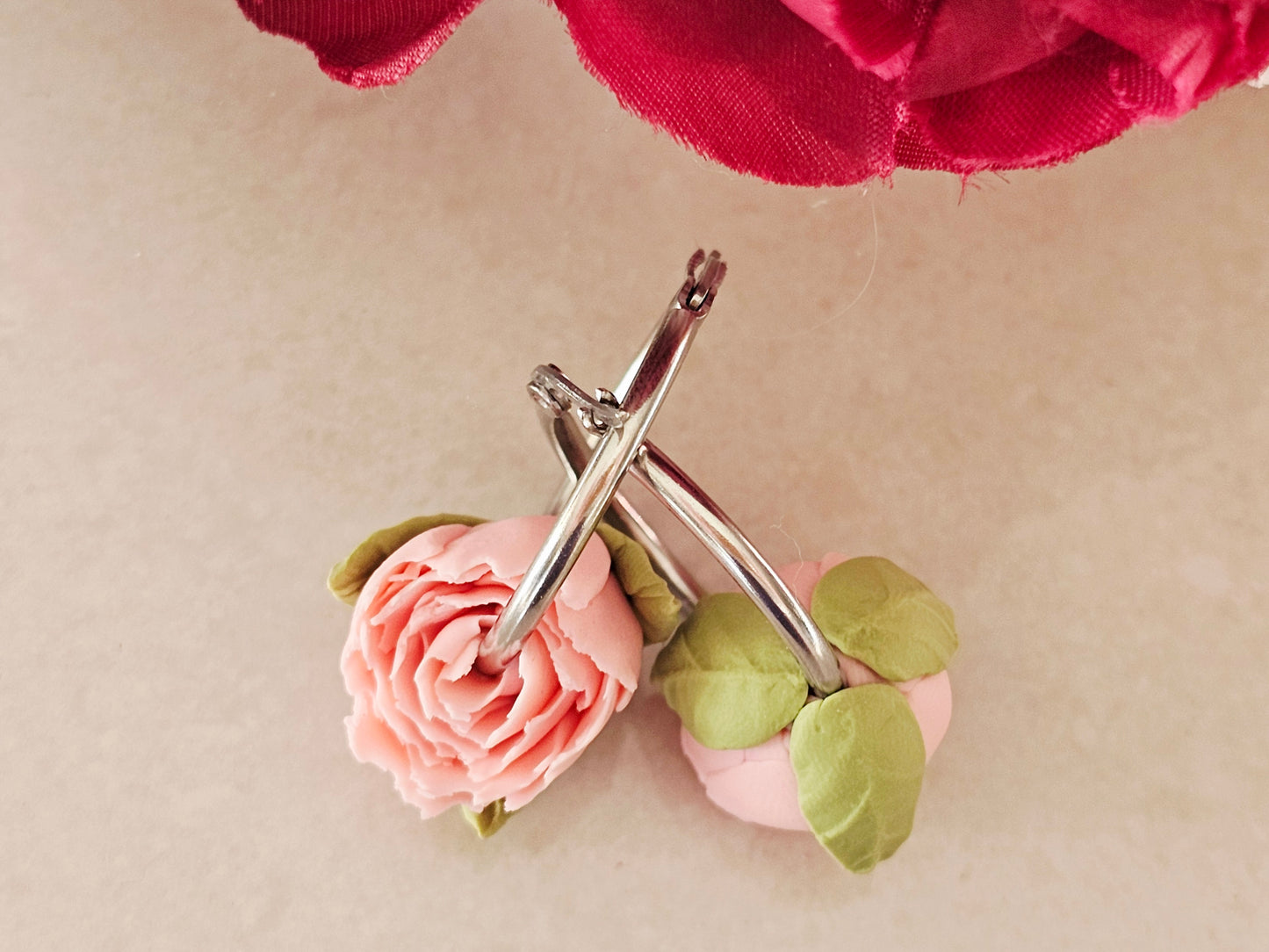 Peonies Pink Hoops
