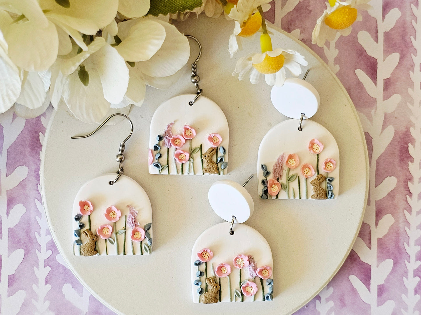 Meadow Bunny Arch Earrings