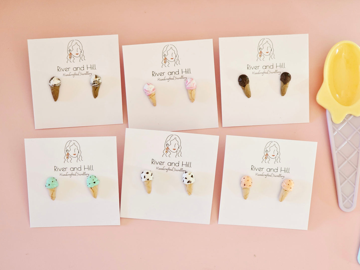 Ice Cream Cone Chocolate Orange Studs