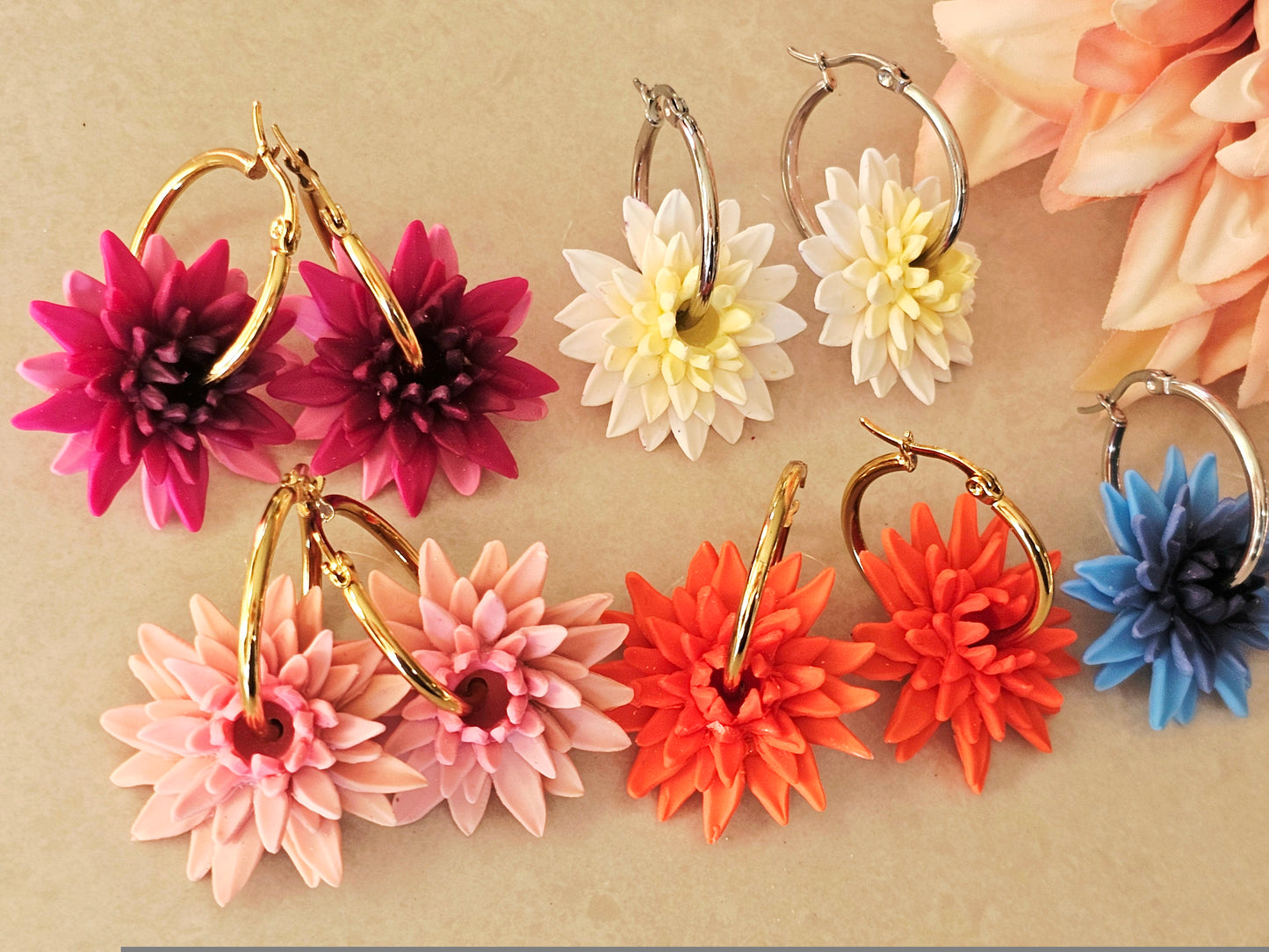 Dahlia Hoops Orange