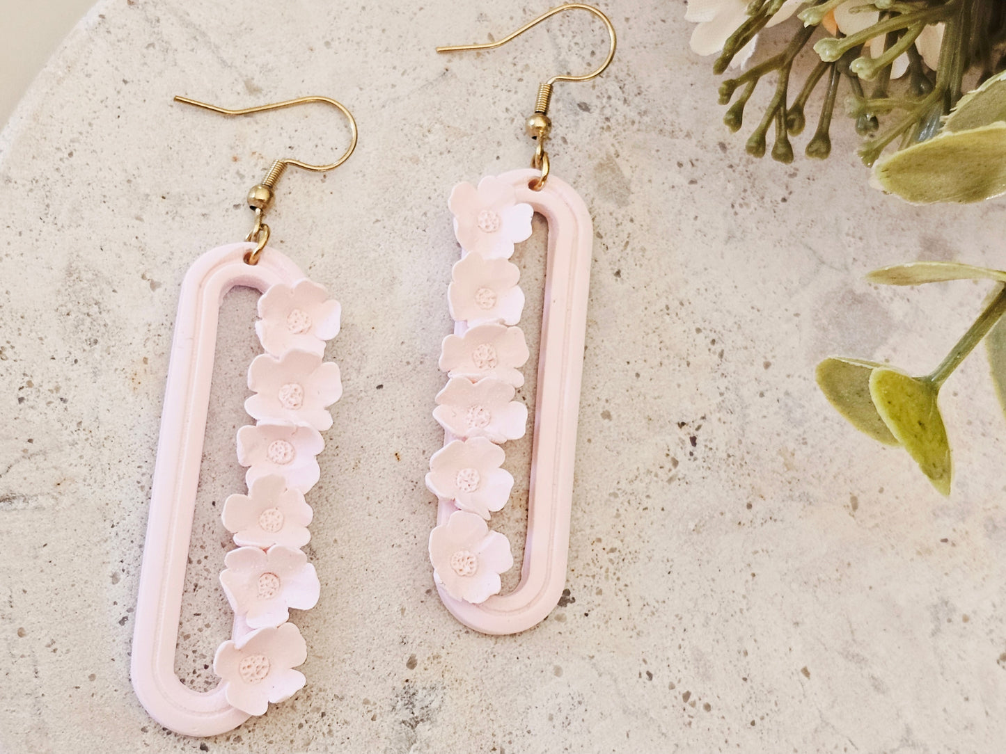 Daily Colour Pastel Pink Floral Earrings