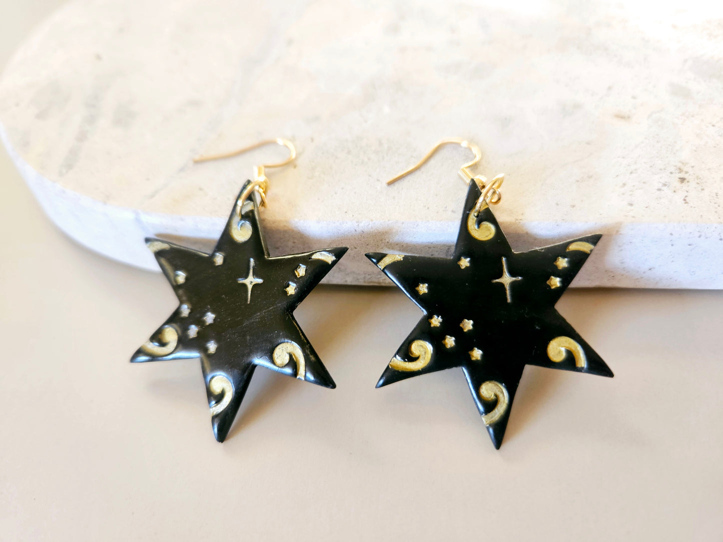 Matariki Statement Star Earrings