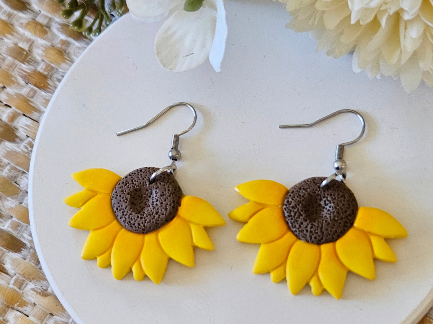 Sunflower Half Earrings