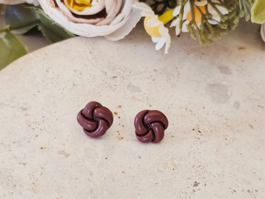Daily Colour Chocolate Brown Studs