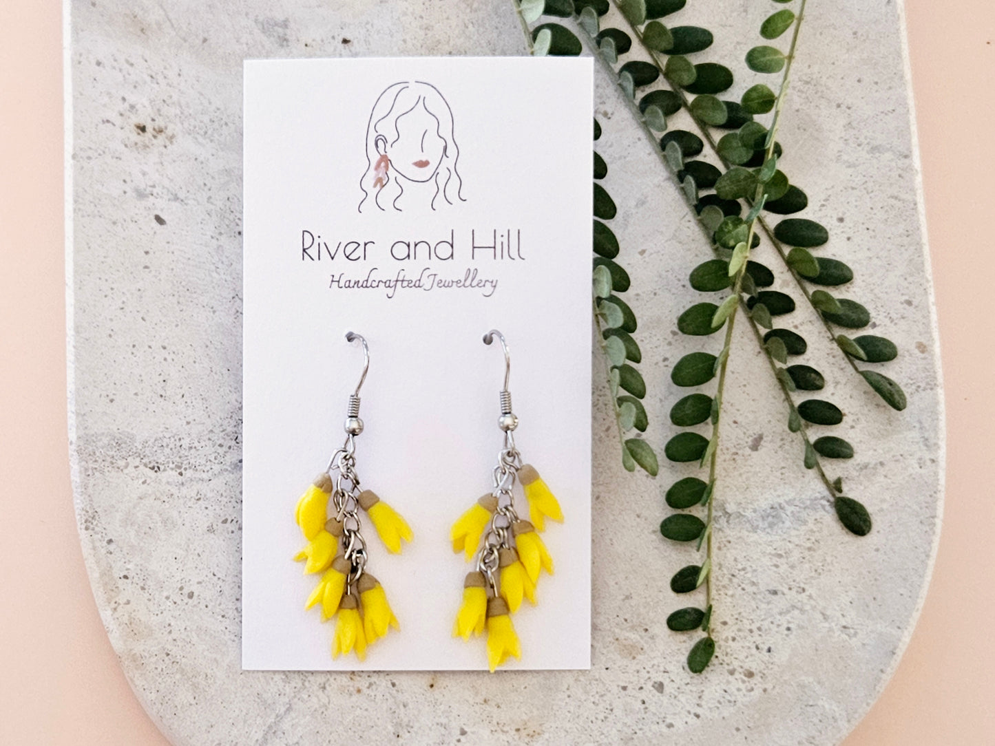 Kowhai Dainty Dangle Earrings