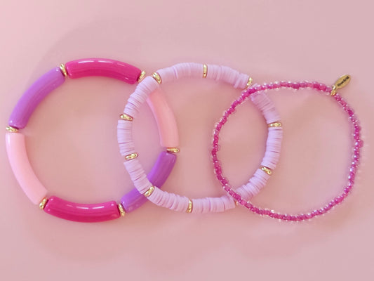 Stacking Bracelets Pretty in Pastel Stack