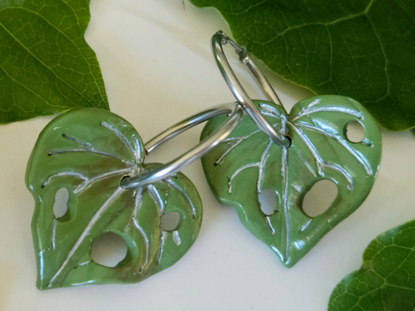 Kawakawa Silver Earrings Medium