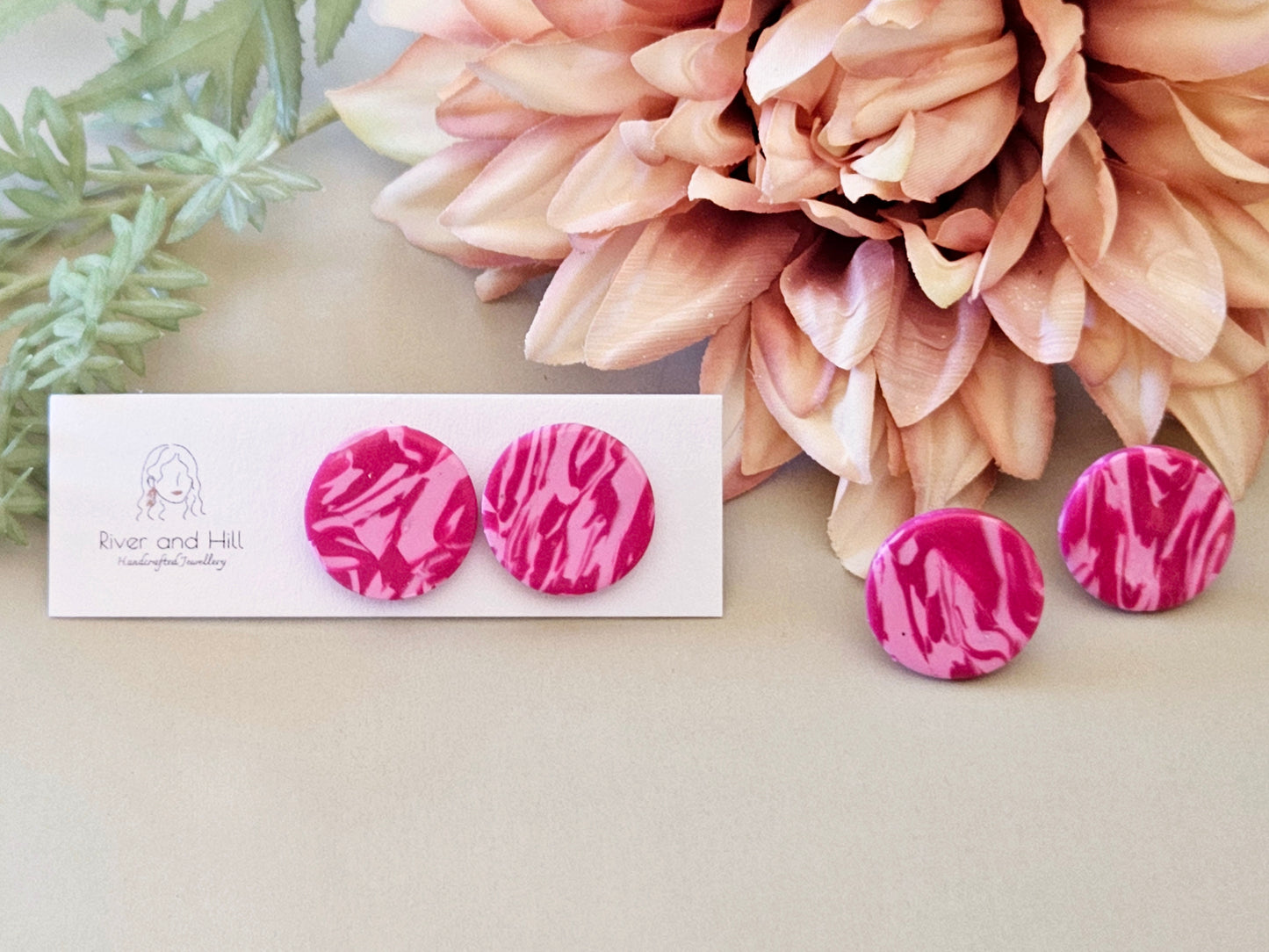 Scraps to Statements Pink Studs