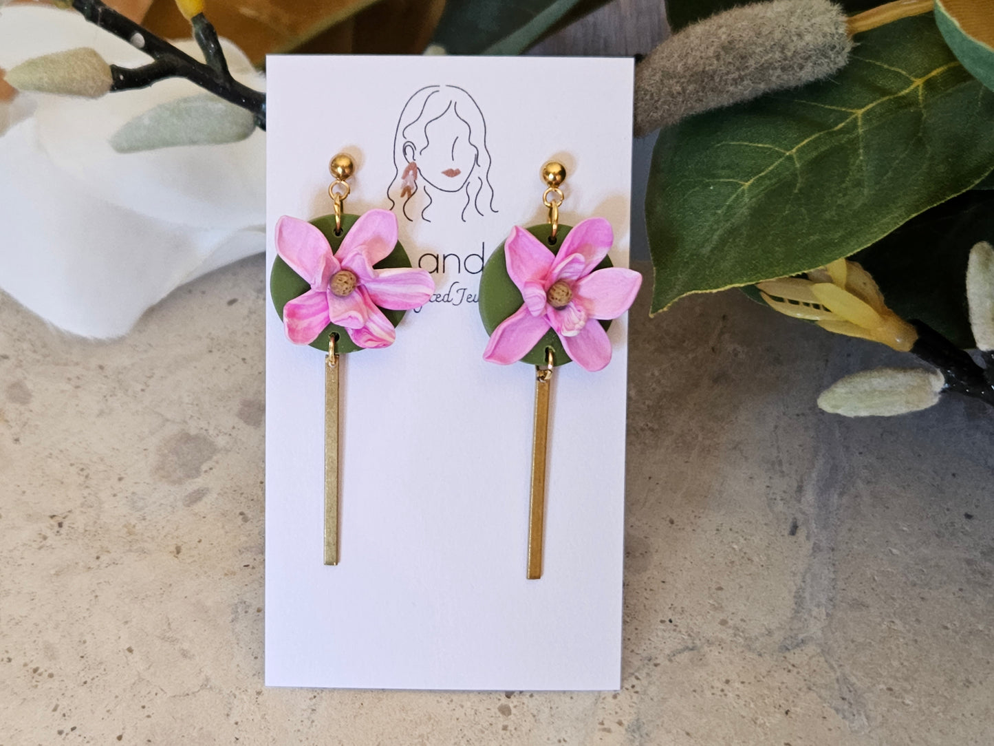 Magnolia Bar Drop Earrings