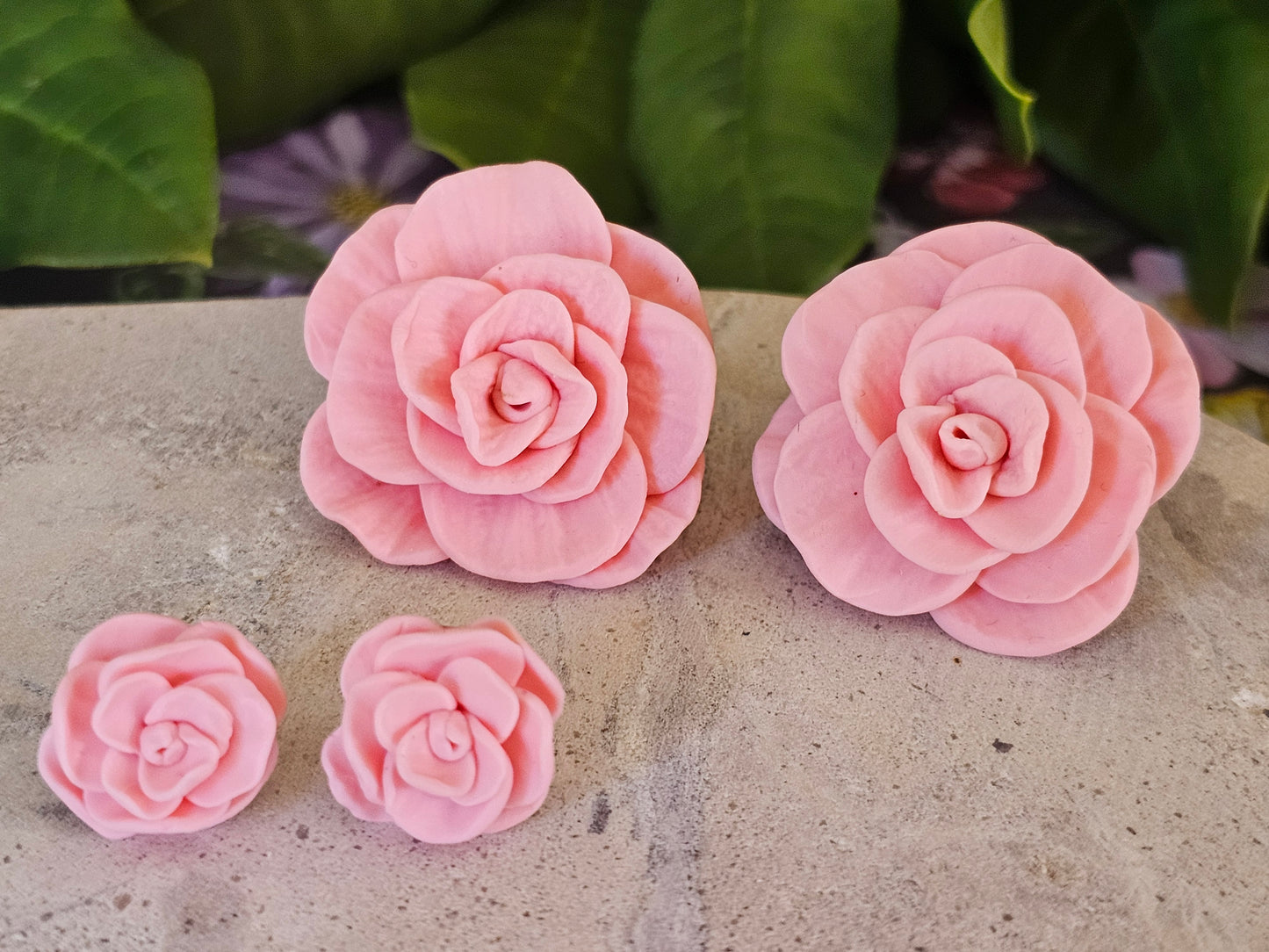 Cammellia French Hook Earrings Light Pink