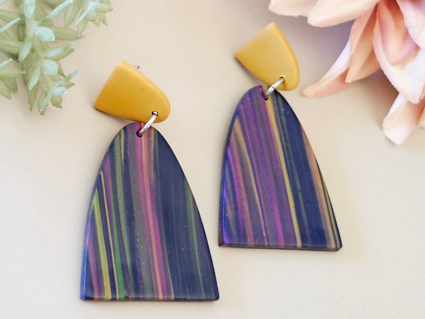 Scraps to Statements Arch Earrings