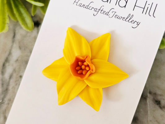 Daffodil Large Brooch
