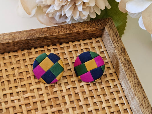 Checkered Bright Studs
