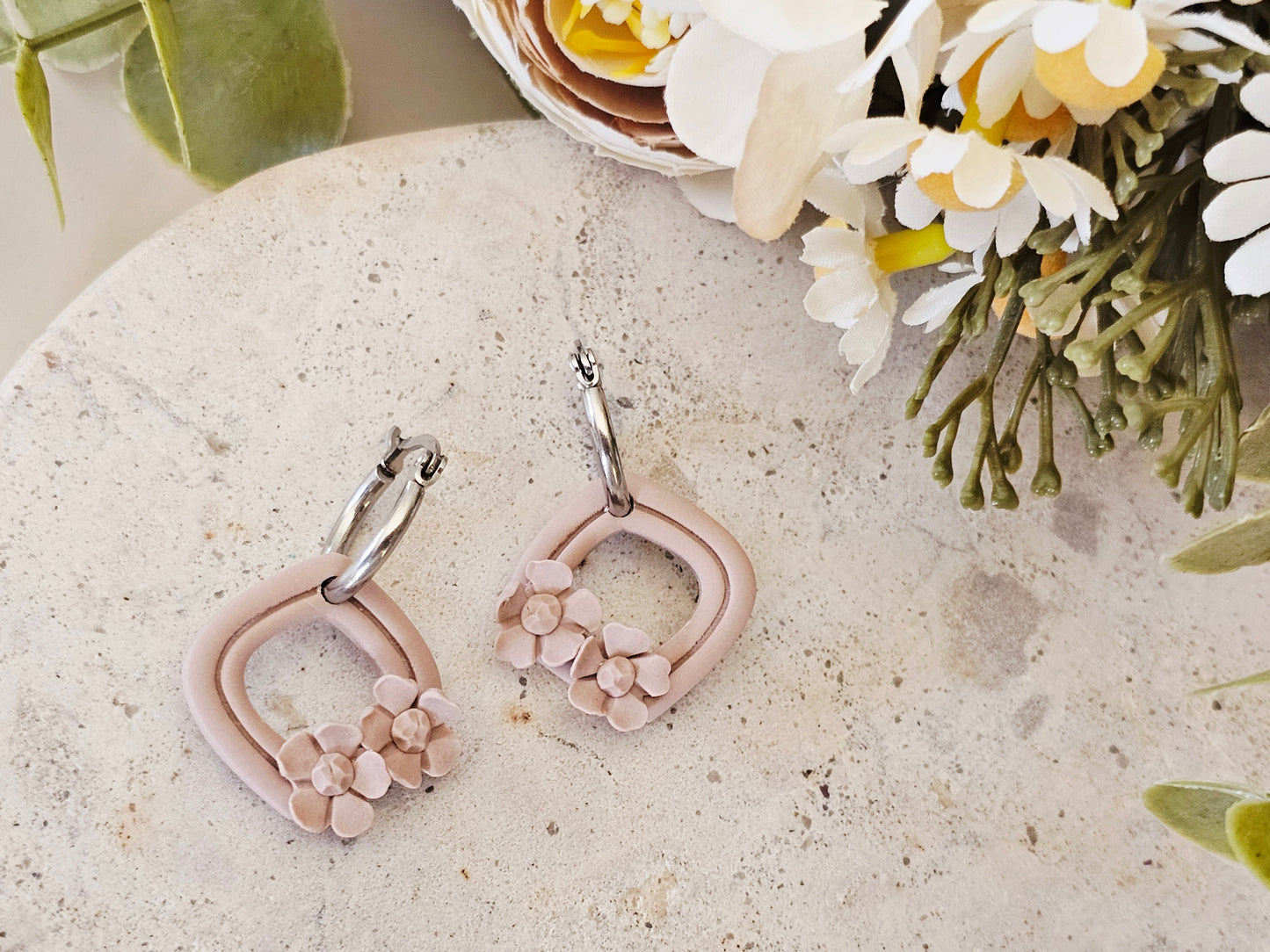 Daily Colour Almond Floral Hoops