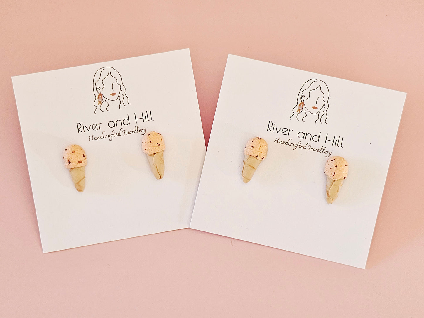 Ice Cream Cone Chocolate Orange Studs