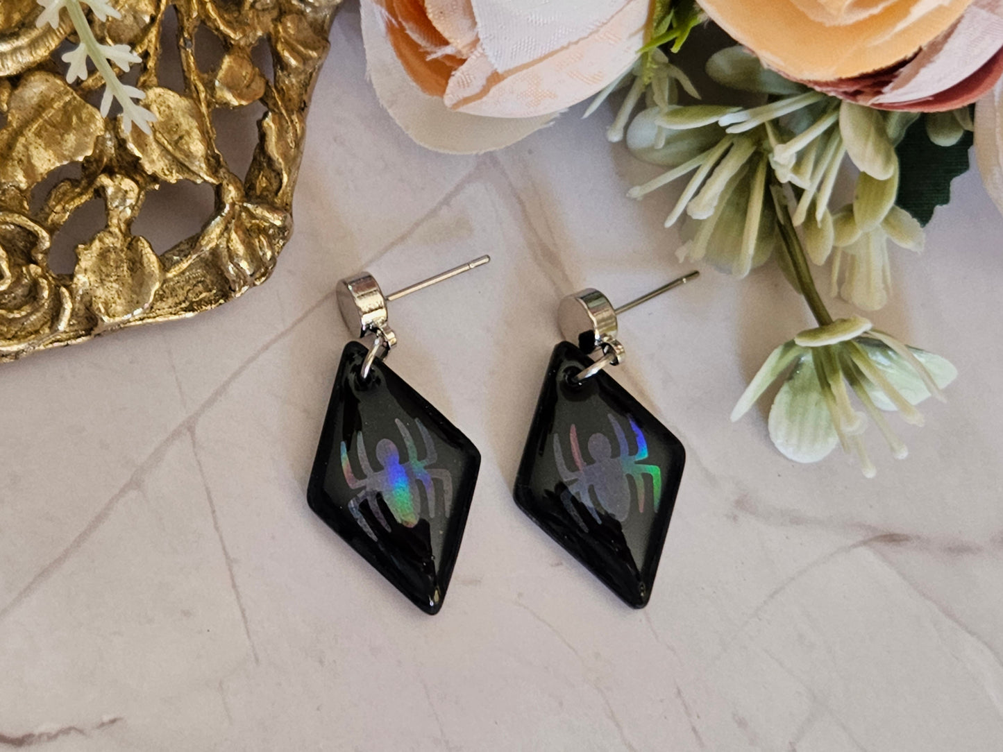 Halloween Spider Earrings