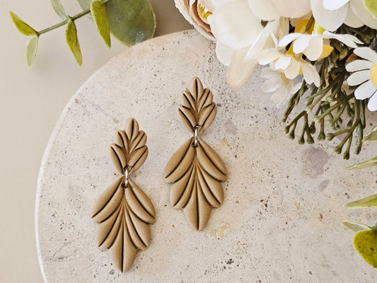 Daily Colour Tan Arch Earrings