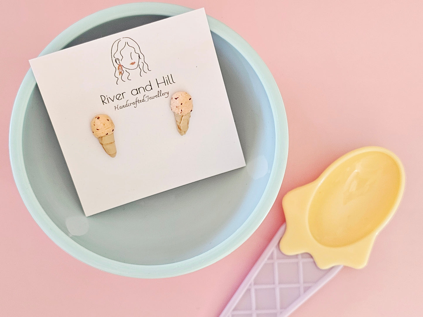 Ice Cream Cone Chocolate Orange Studs