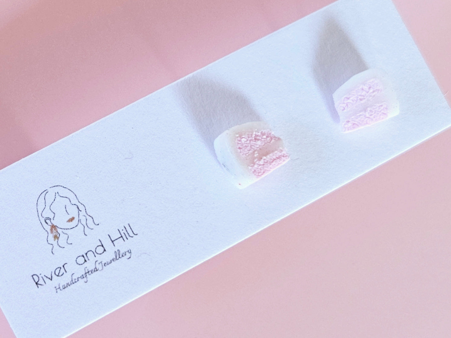 Girls Strawberry Cake Studs