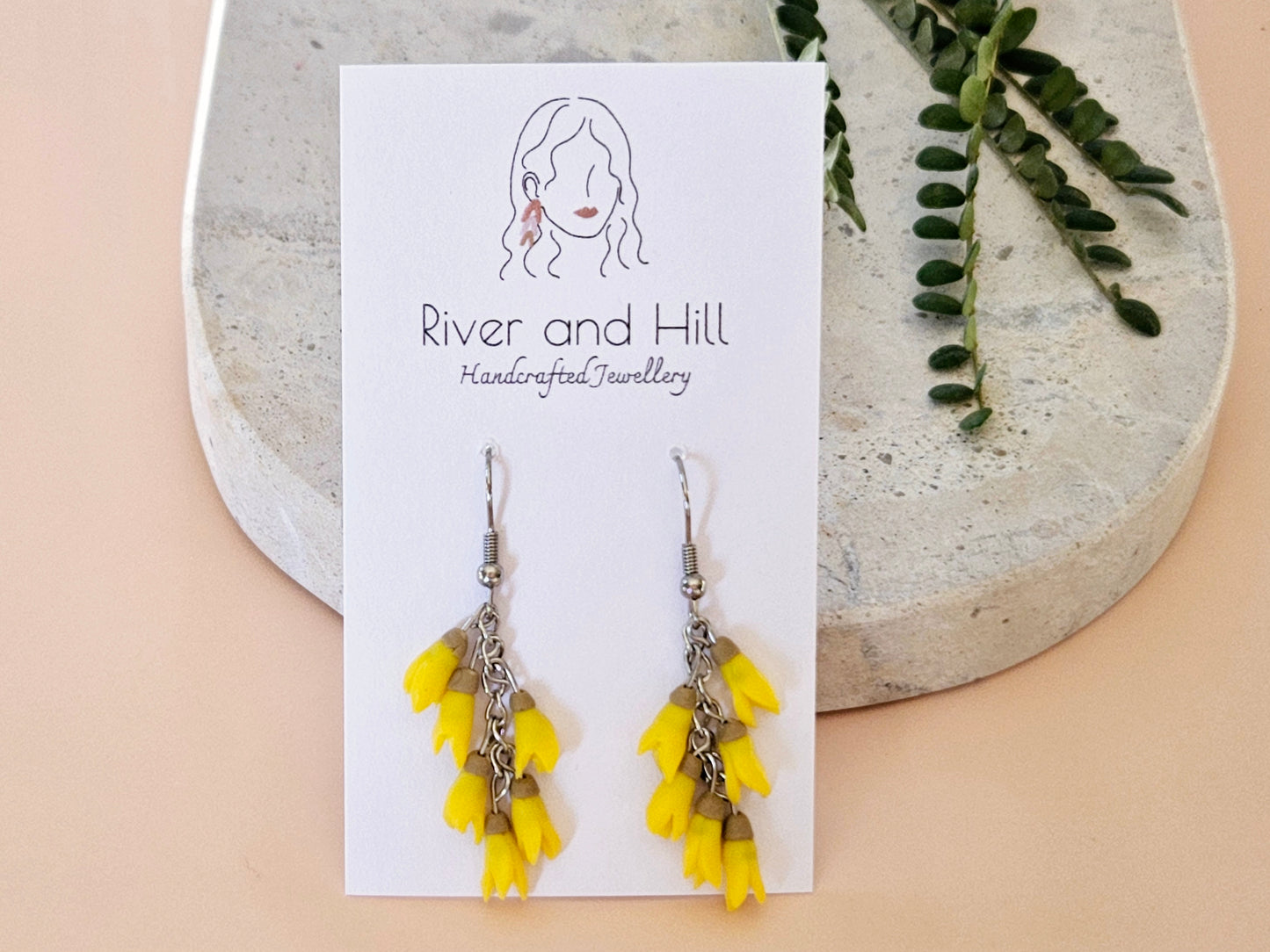 Kowhai Dainty Dangle Earrings