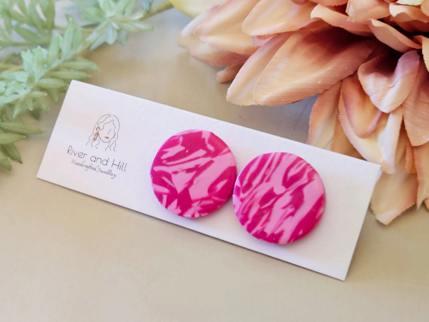 Scraps to Statements Pink Studs