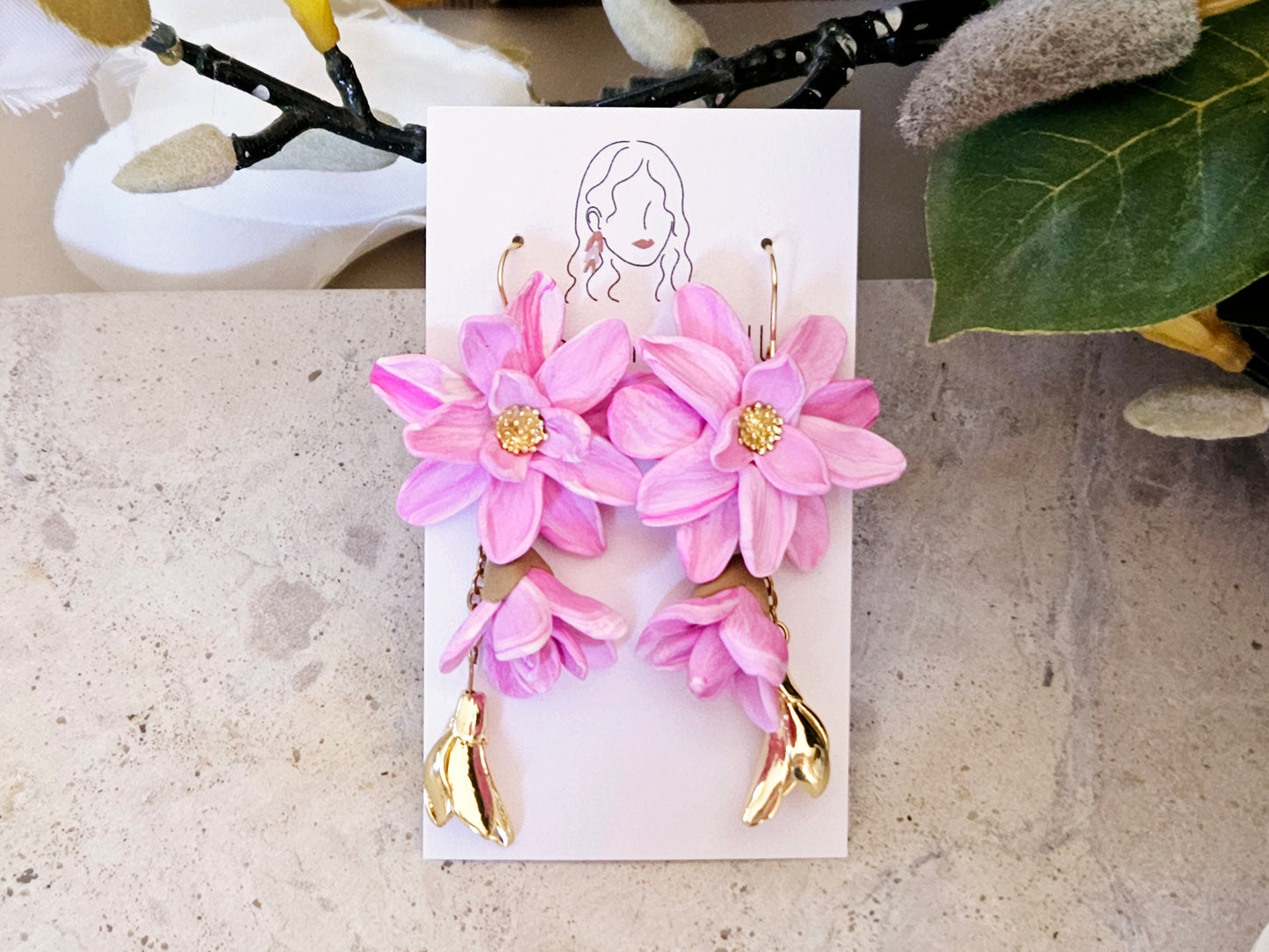 Magnolia Dangle Earrings
