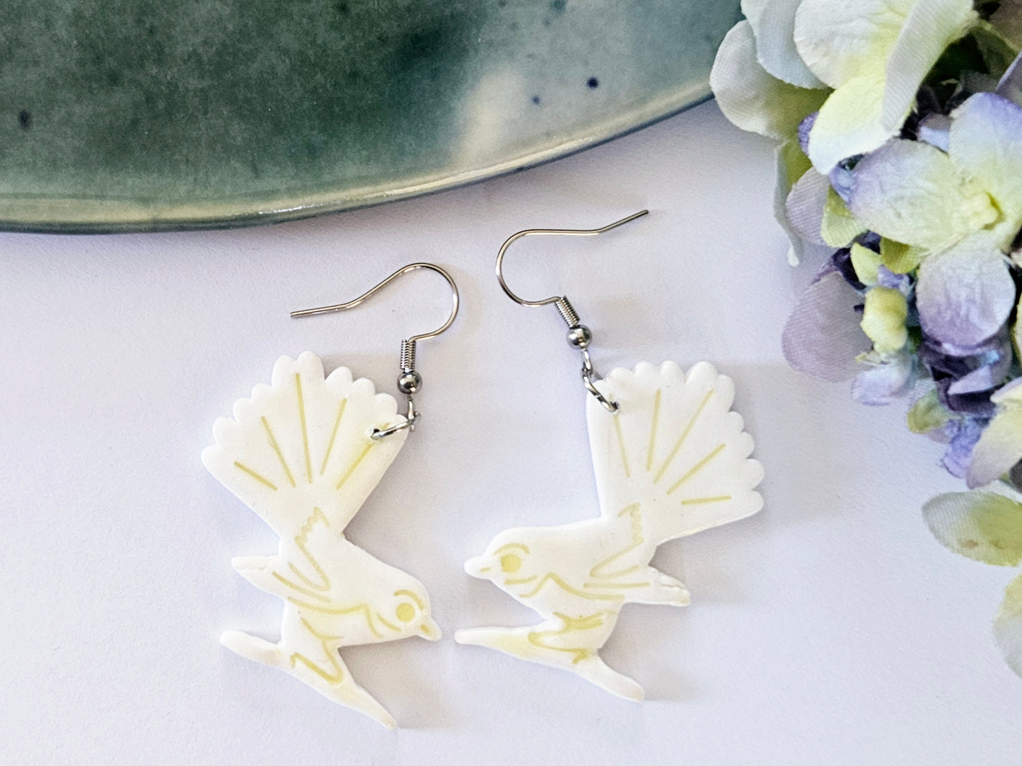 Porcelain Fantail Earrings