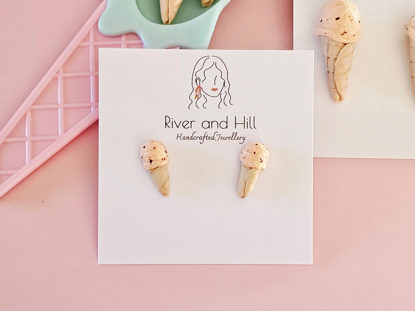 Ice Cream Cone Chocolate Orange Studs