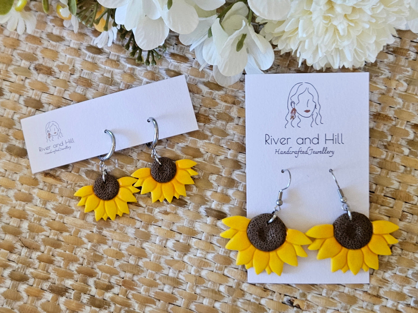 Sunflower Half Earrings