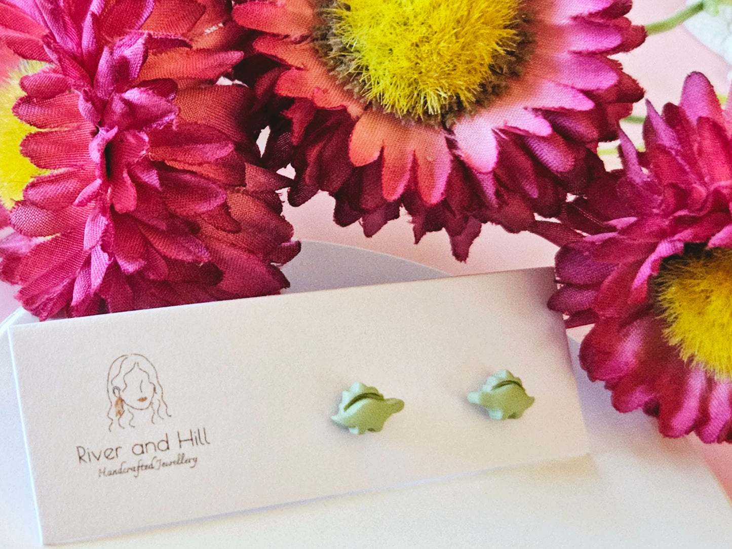 Girls Micro Stegosaurus Studs