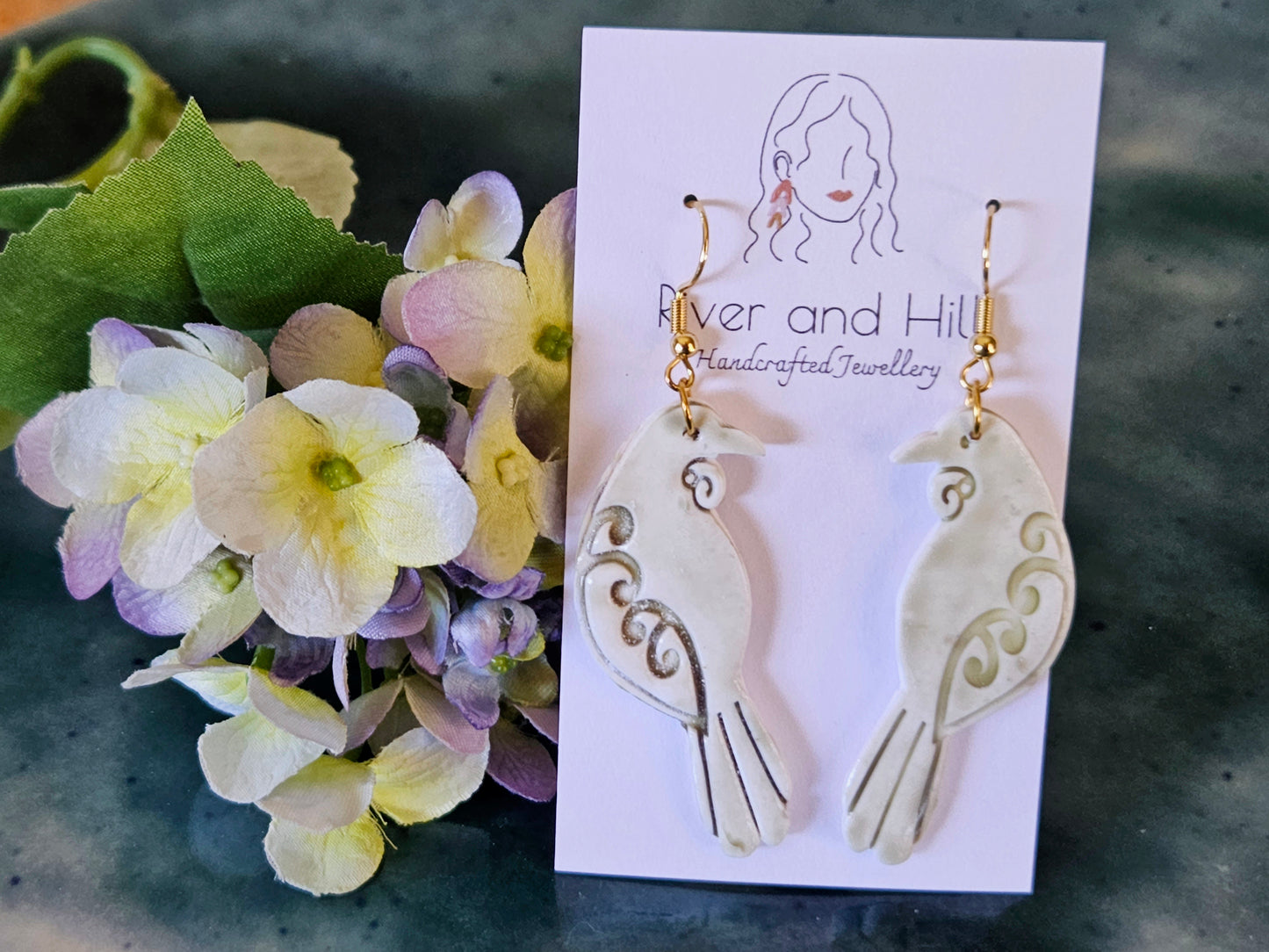 Porcelain Tui Earrings