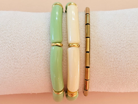 Stacking Bracelets The Grass is Greener Stack