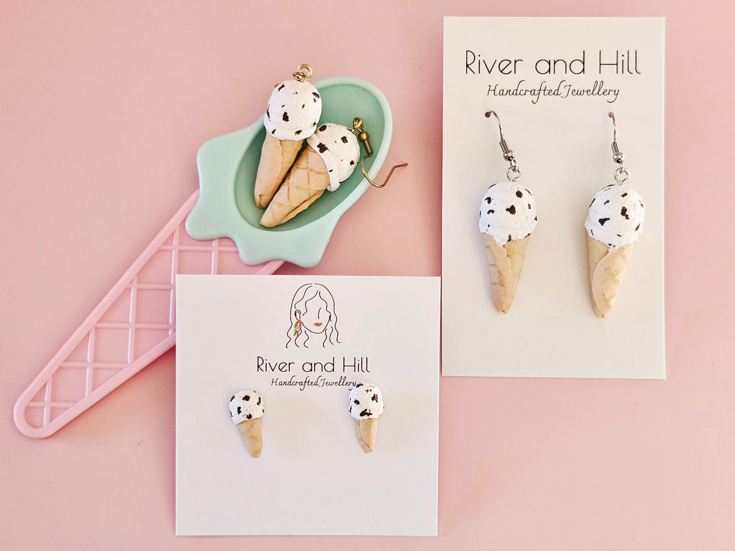 Ice Cream Cone Cookies and Cream Studs