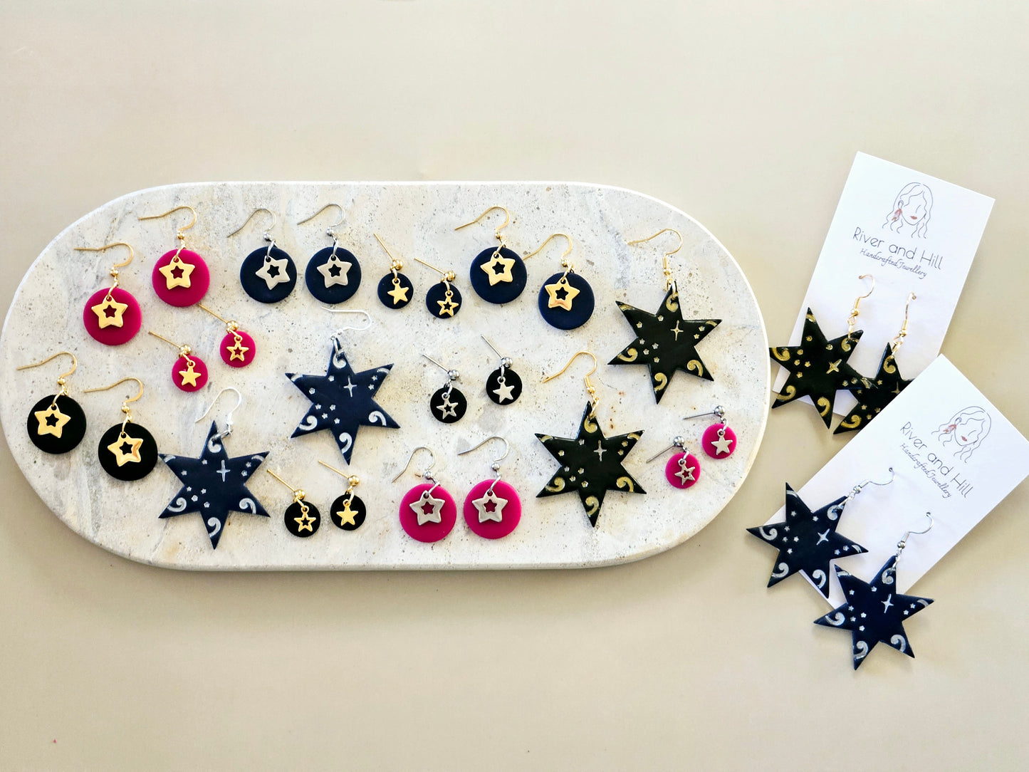Matariki Statement Star Earrings