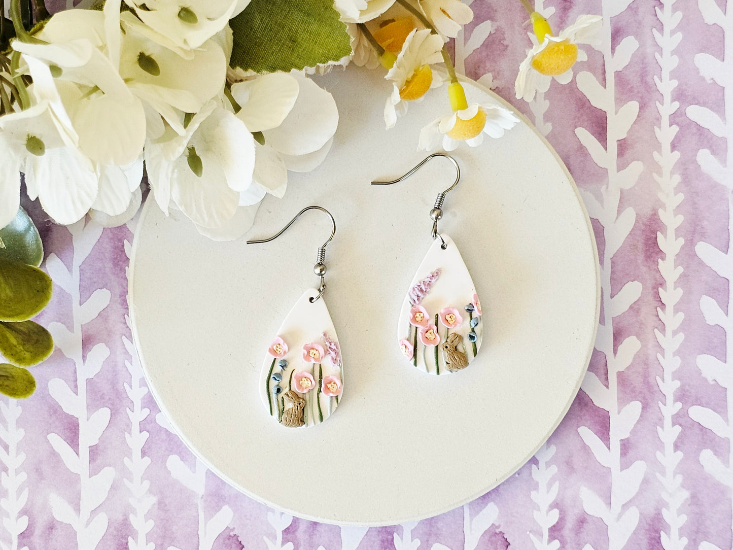 Meadow Bunny Droplet Earrings