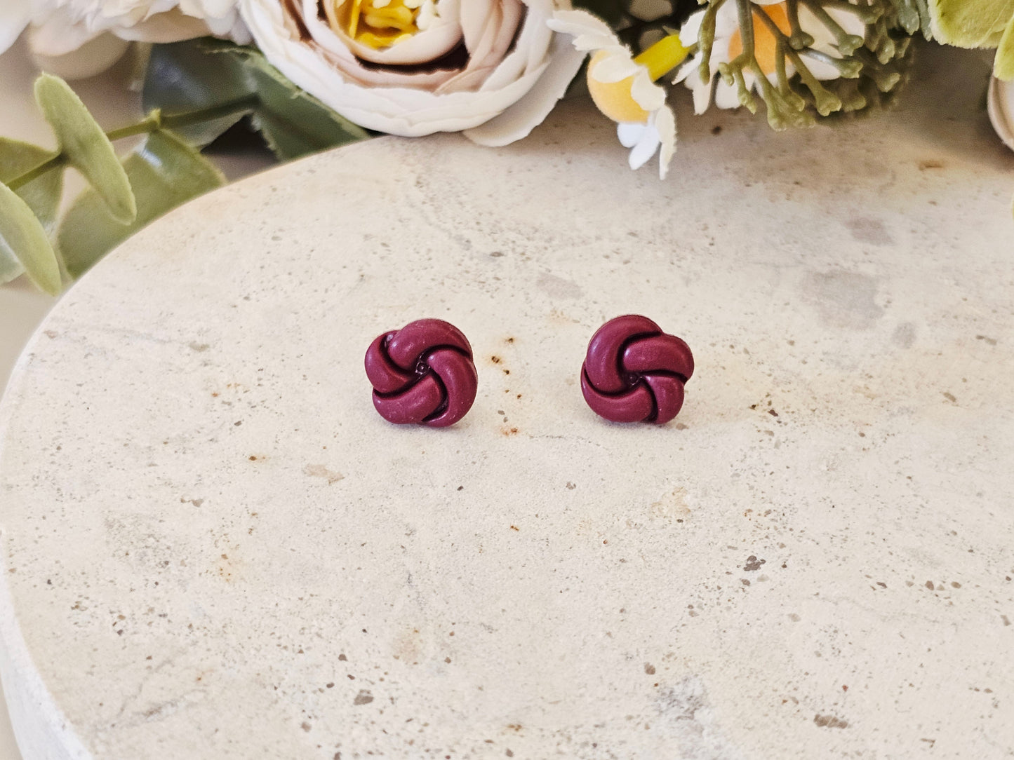 Daily Colour Burgundy Studs